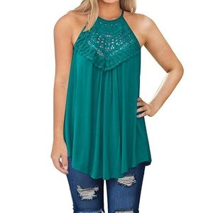 🐠Womens Dark Teal Halter Summer Top🐠